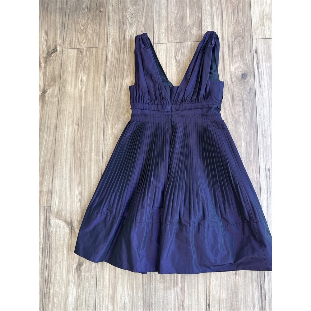 BCBGeneration Deep Purple Pleated Mini Dress - Picture 6 of 8